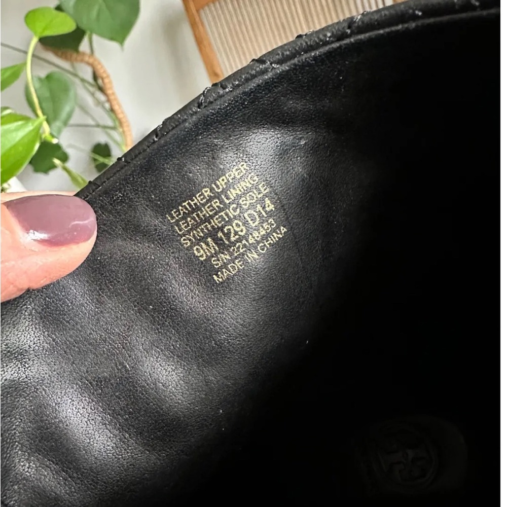 Tory Burch Black Quilted Boots - Picture 6 of 7